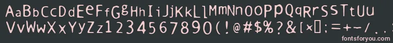 Warmmilk Font – Pink Fonts on Black Background