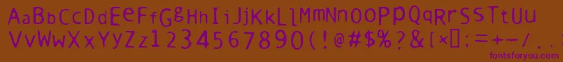 Warmmilk Font – Purple Fonts on Brown Background