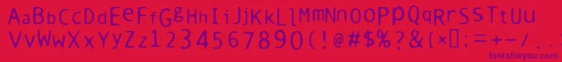 Warmmilk Font – Purple Fonts on Red Background