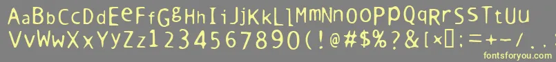 Warmmilk Font – Yellow Fonts on Gray Background