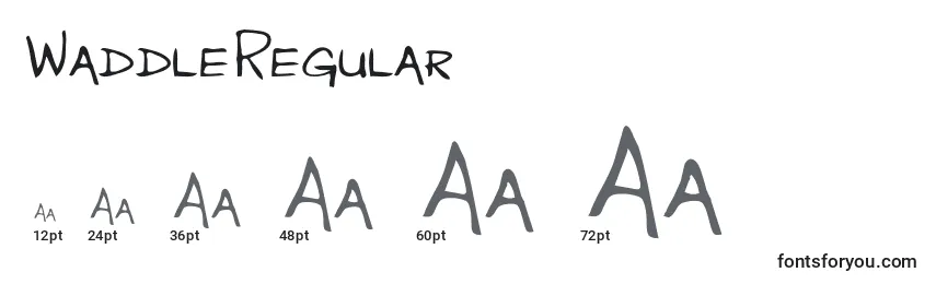 Размеры шрифта WaddleRegular