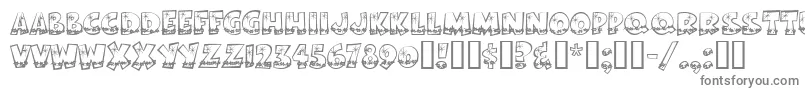 Bodiemfholly Font – Gray Fonts on White Background
