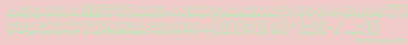 Bodiemfholly Font – Green Fonts on Pink Background