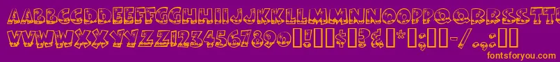 Bodiemfholly Font – Orange Fonts on Purple Background