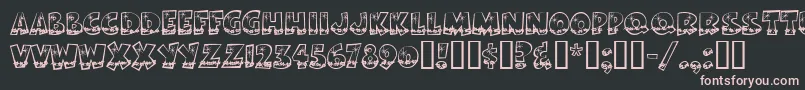 Bodiemfholly Font – Pink Fonts on Black Background
