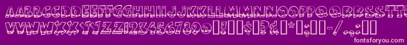 Bodiemfholly Font – Pink Fonts on Purple Background