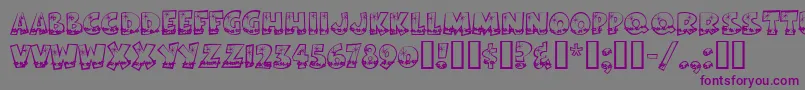 Bodiemfholly Font – Purple Fonts on Gray Background