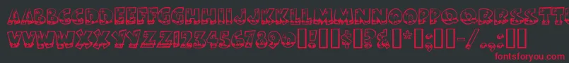 Bodiemfholly Font – Red Fonts on Black Background