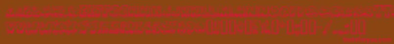 Bodiemfholly Font – Red Fonts on Brown Background