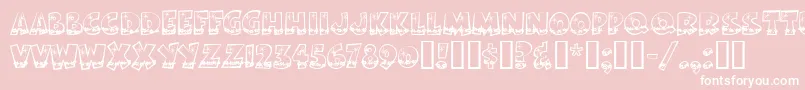 フォントBodiemfholly – ピンクの背景に白い文字