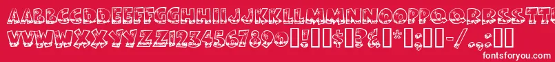 Bodiemfholly Font – White Fonts on Red Background