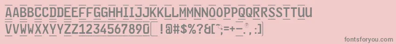 Шрифт GlNummernschildBMtl – серые шрифты на розовом фоне