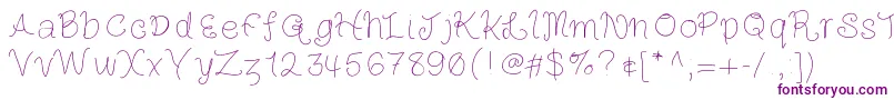 Louiseshand Font – Purple Fonts