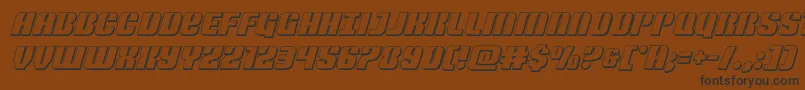 Nightwraith3Dital Font – Black Fonts on Brown Background