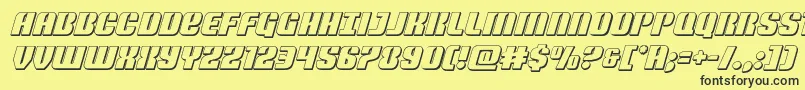 Nightwraith3Dital Font – Black Fonts on Yellow Background