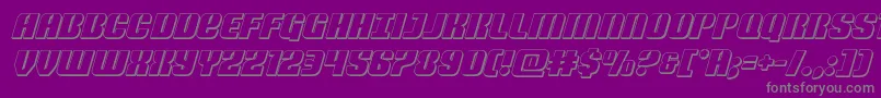 Nightwraith3Dital Font – Gray Fonts on Purple Background