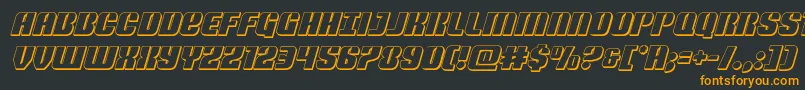 Nightwraith3Dital Font – Orange Fonts on Black Background