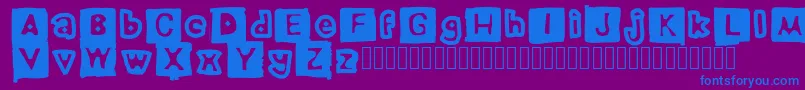 ErasedPencil Font – Blue Fonts on Purple Background