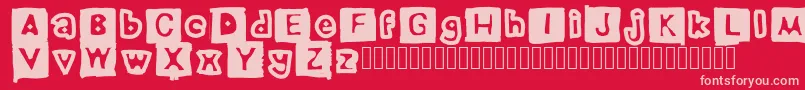 ErasedPencil Font – Pink Fonts on Red Background