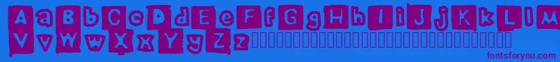 ErasedPencil Font – Purple Fonts on Blue Background