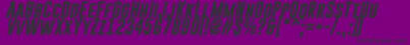 GoboldBoldItalic Font – Black Fonts on Purple Background