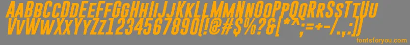 GoboldBoldItalic Font – Orange Fonts on Gray Background