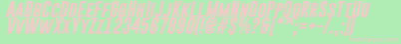 GoboldBoldItalic Font – Pink Fonts on Green Background