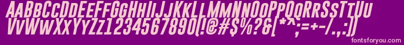 GoboldBoldItalic Font – Pink Fonts on Purple Background