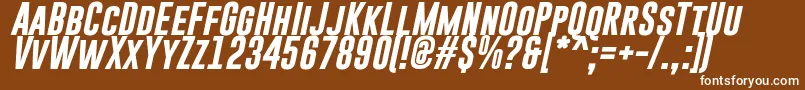 GoboldBoldItalic Font – White Fonts on Brown Background