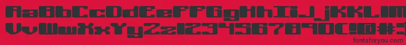 フォントOffkiltl – 赤い背景に黒い文字