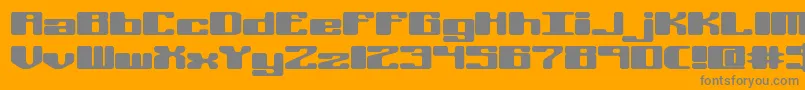 Offkiltl Font – Gray Fonts on Orange Background