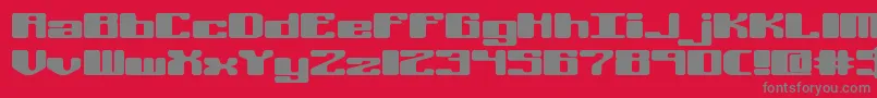 Offkiltl Font – Gray Fonts on Red Background