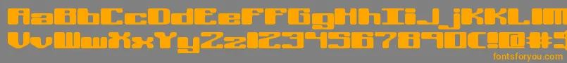 Offkiltl Font – Orange Fonts on Gray Background