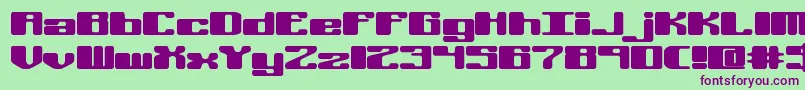 Offkiltl Font – Purple Fonts on Green Background