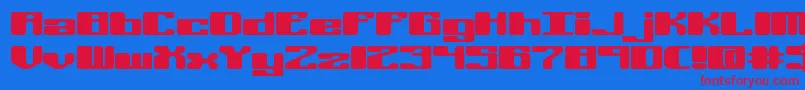 Offkiltl Font – Red Fonts on Blue Background