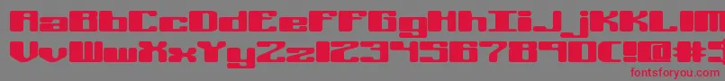 Offkiltl-Schriftart – Rote Schriften auf grauem Hintergrund