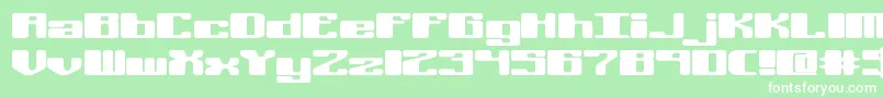 Offkiltl Font – White Fonts on Green Background