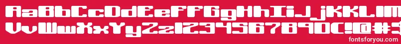 フォントOffkiltl – 赤い背景に白い文字