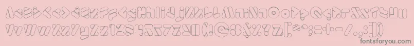 EmperorOfJapanHollow Font – Gray Fonts on Pink Background