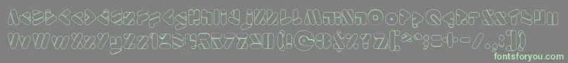 EmperorOfJapanHollow Font – Green Fonts on Gray Background