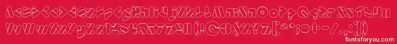 EmperorOfJapanHollow Font – Green Fonts on Red Background