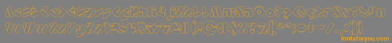Czcionka EmperorOfJapanHollow – pomarańczowe czcionki na szarym tle