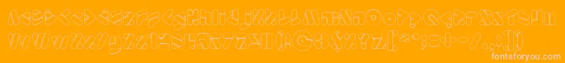 EmperorOfJapanHollow Font – Pink Fonts on Orange Background
