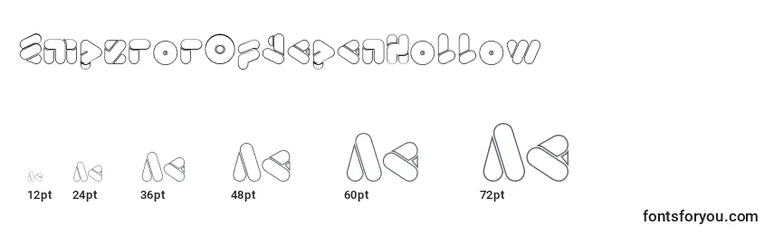 EmperorOfJapanHollow Font Sizes