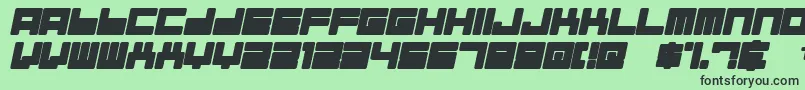 AlmanaqueItalic Font – Black Fonts on Green Background