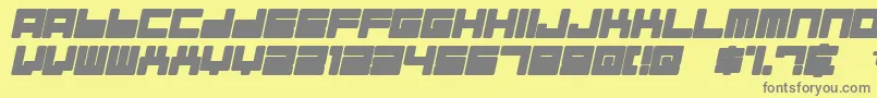 Police AlmanaqueItalic – polices grises sur fond jaune