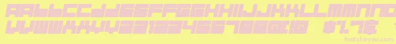 AlmanaqueItalic Font – Pink Fonts on Yellow Background
