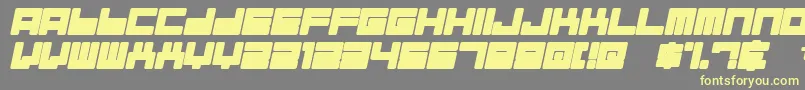 AlmanaqueItalic Font – Yellow Fonts on Gray Background