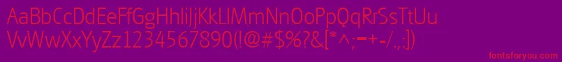 GlasgowlhRegular Font – Red Fonts on Purple Background