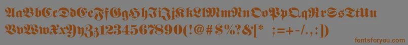 FettefrakturSemibold Font – Brown Fonts on Gray Background
